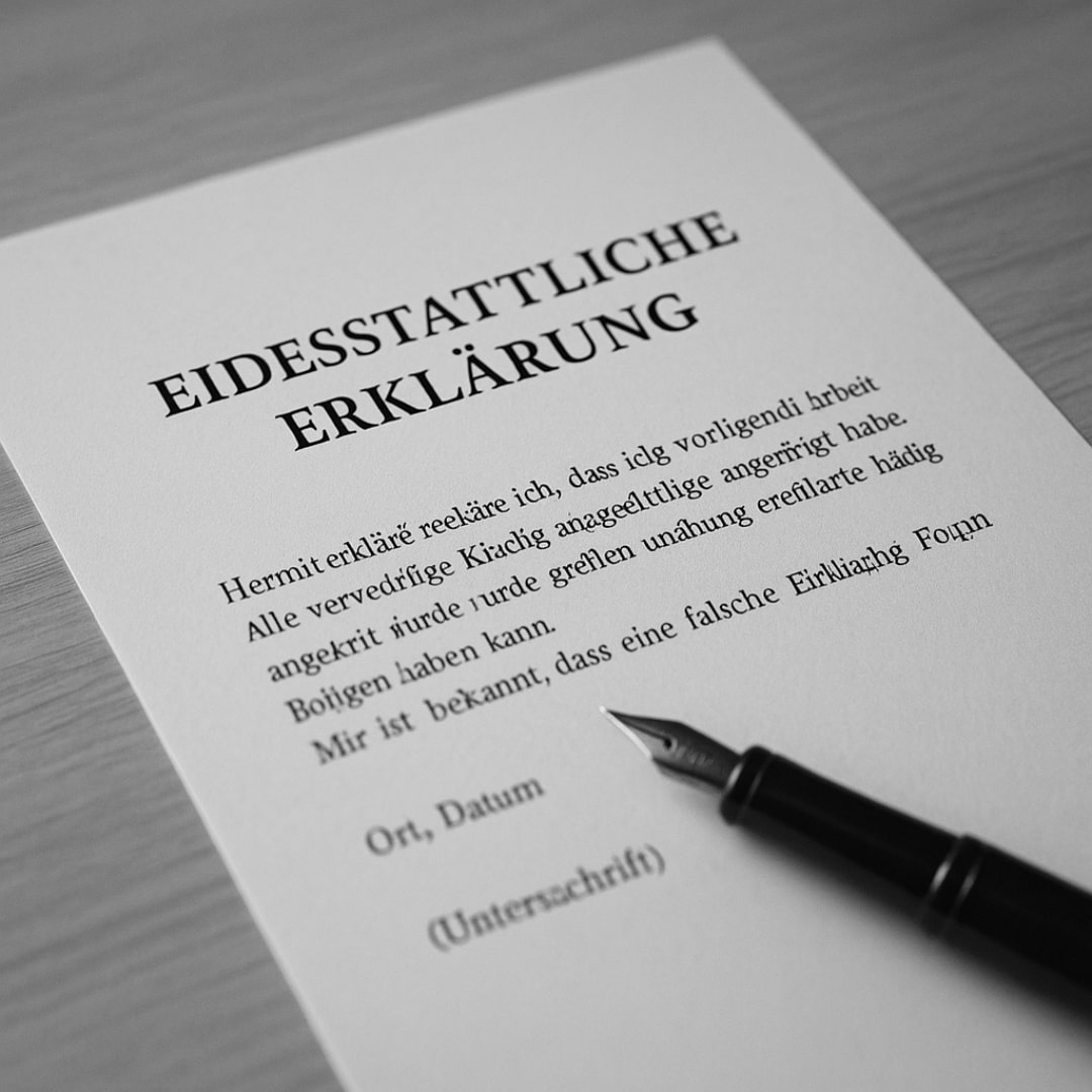 eidesstattliche Erklärung, Masterarbeit