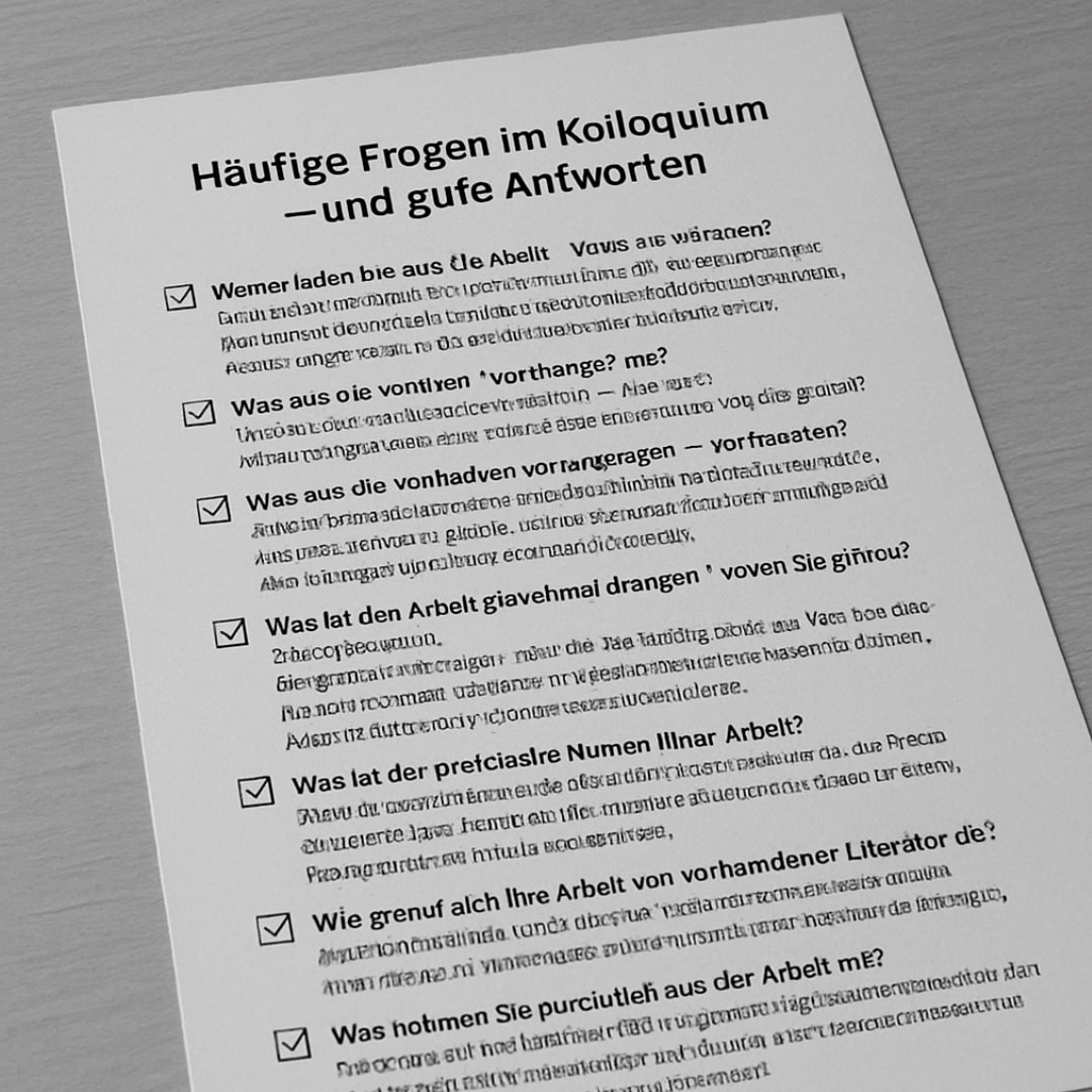 Kolloquium Masterarbeit, häufige Fragen