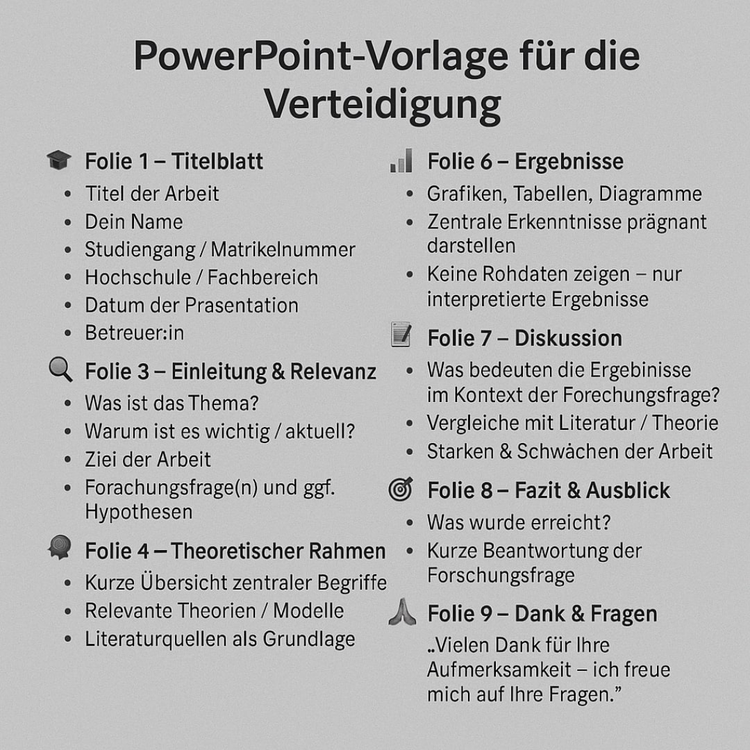 PowerPoint-Vorlage Masterarbeit, Verteidigung Präsentation